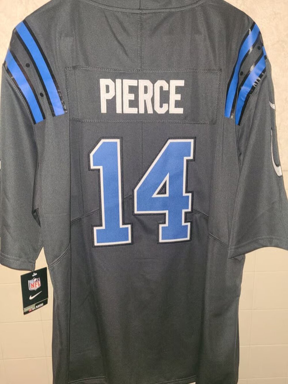 Alec Pierce Stitched Gray Jersey Vapor